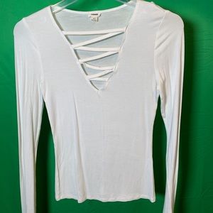 Super Cute Garage White Long Sleeved Shirt